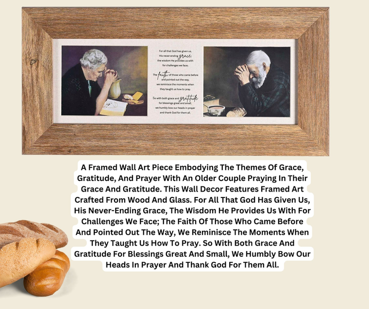 Framed Wall Art Grace Gratitude Prayer