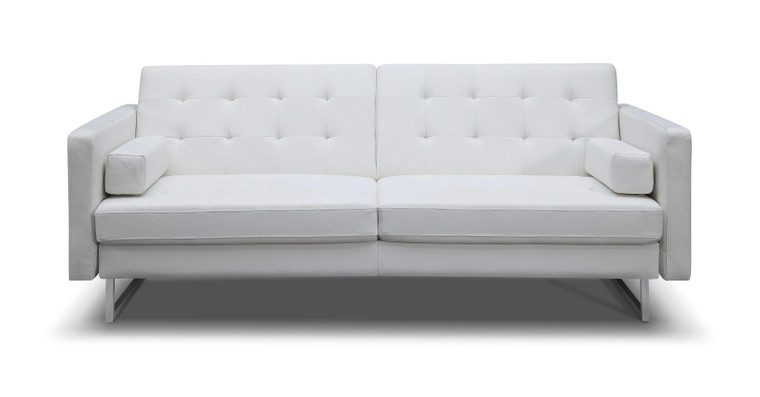 80 X 45 X 13 White Stainless Steel Sofa Bed