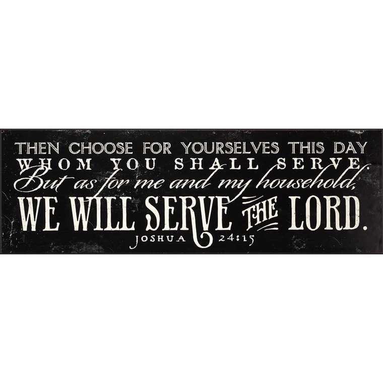 We Will Serve The Lord Wall Plaque