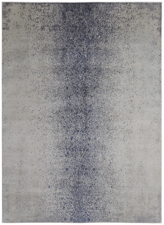 12' X 15' Ivory And Blue Abstract Power Loom Area Rug - 606114120872