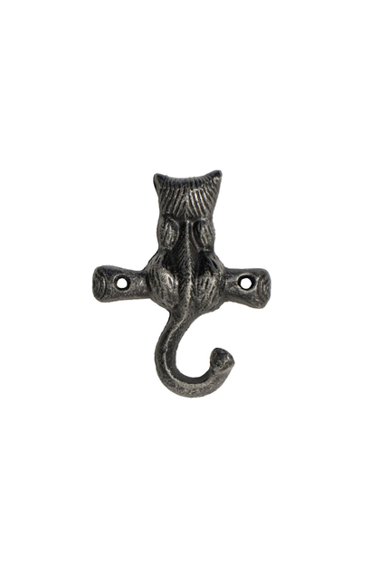 FantasHome Wall Mounted Cast Iron Home Decor Single Hook (Cat)
