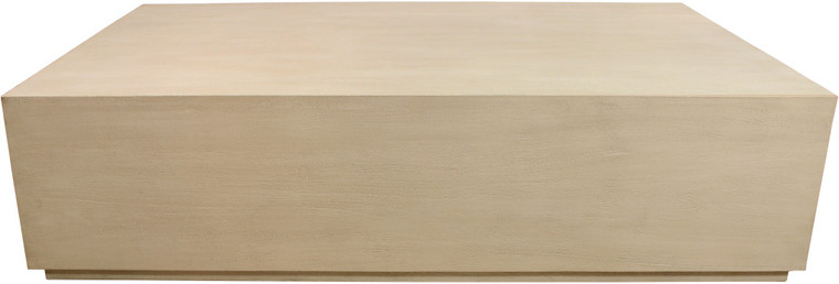 72" Natural Solid Wood Distressed Coffee Table