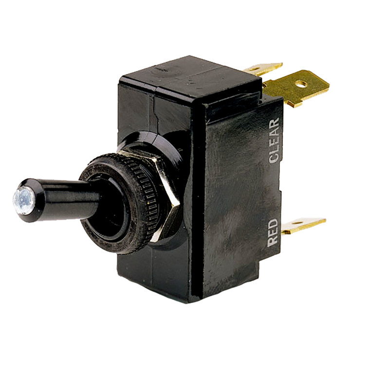 Cole Hersee Lighted Tip Toggle Switch SPST On-Off 4 Blade - 632850559089