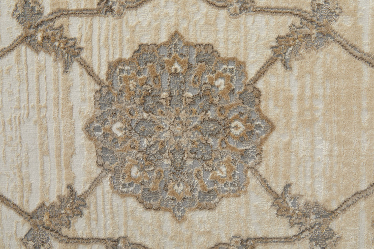 4' X 6' Tan Ivory And Brown Power Loom Area Rug - 606114144533