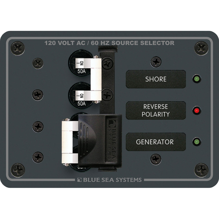 Blue Sea 8061 AC Toggle Source Selector 120V AC - 50AMP - 632085080617
