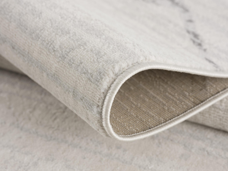 6' X 9' Gray and Ivory Geometric Area Rug