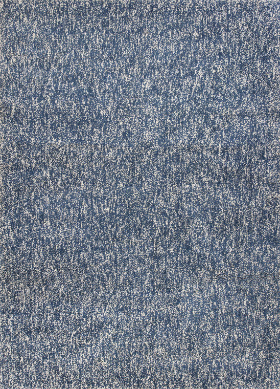 Homeroots Home Decor 5'x7' Indigo Ivory Heather Shag Rug, Indigo Ivory, 5x7 Feet