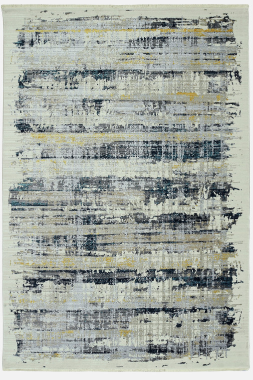 4’ x 6’ Blue White Distressed Traditional Area Rug - 606114608851