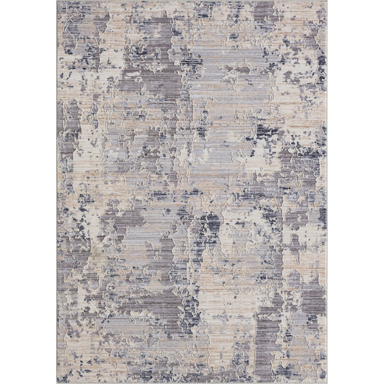 5' X 8' Gray Abstract Area Rug - 606114684664