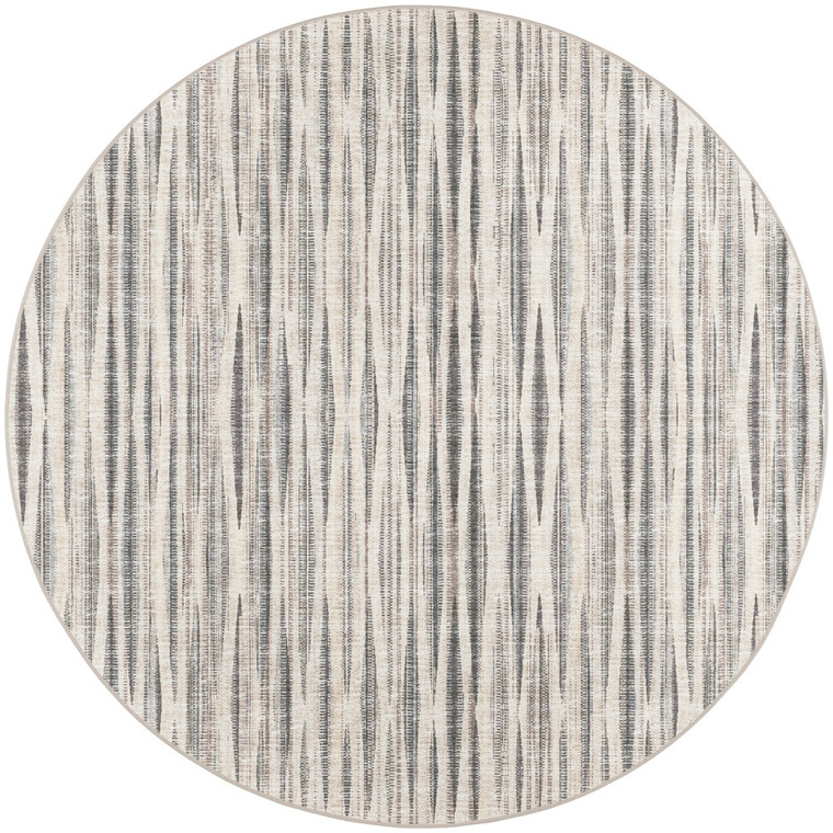 4' Ivory Round Ombre Tufted Handmade Area Rug - 606114463955