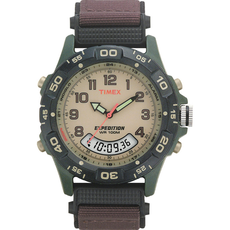 Timex Expedition Resin Combo Classic Analog Green/Black/Brown - 753048218073