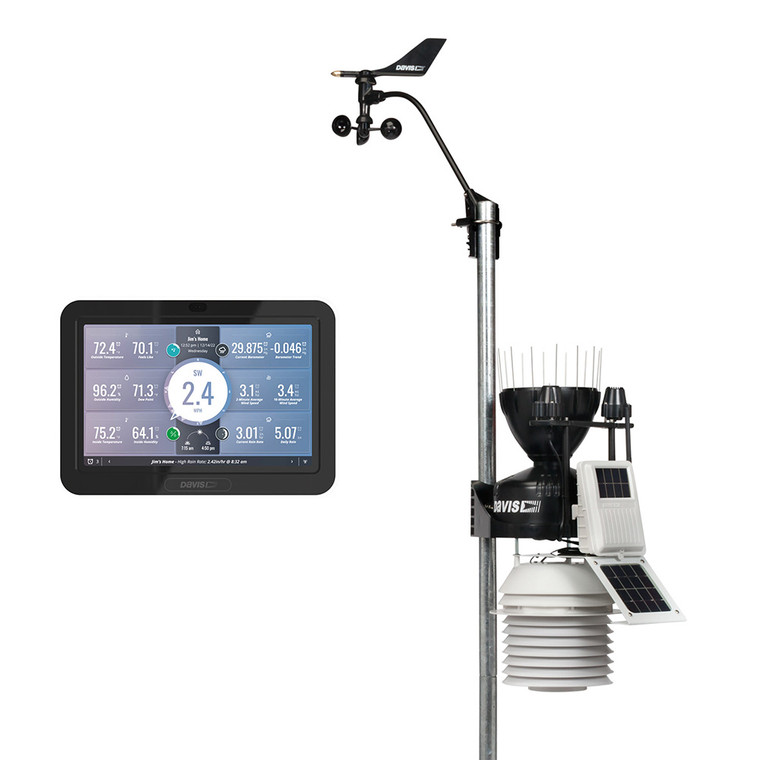 Davis Vantage Pro2 Wireless Weather Station w/WeatherLink Console, 24hr Fan Aspirated Radiation Shield, UV & Solar Sensors - 011698015399