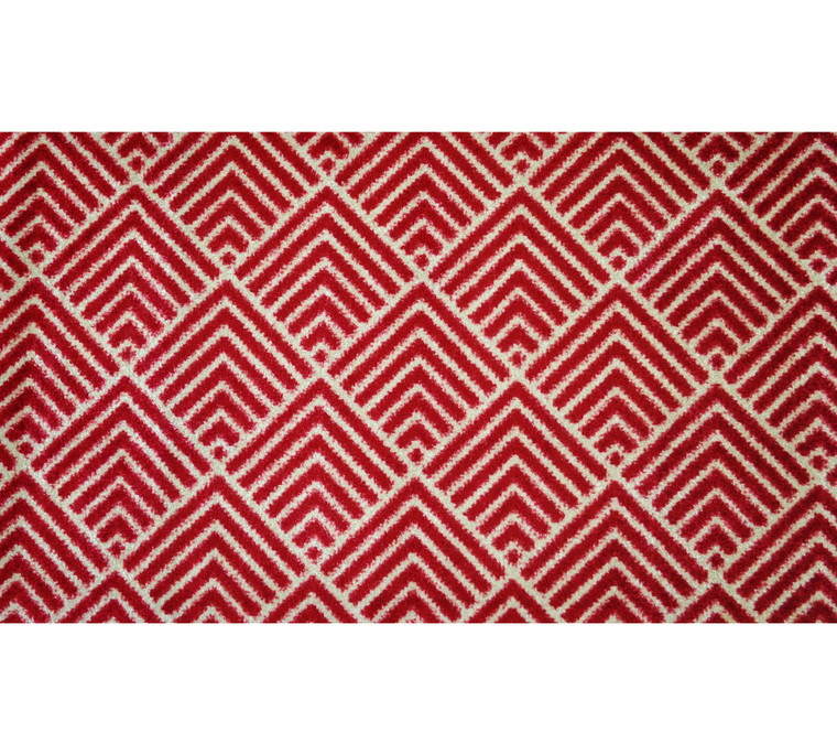 2' x 4' Deep Red and Tan Arrow Geo Washable Floor Mat - 808230093492