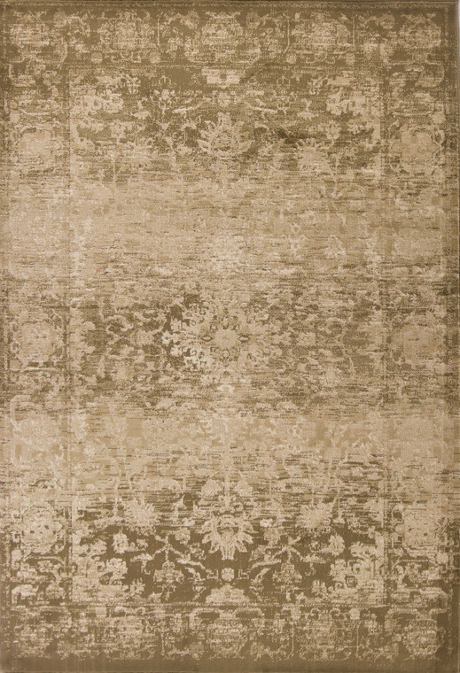 3' X 5' Beige And Tan Floral Medallion Area Rug