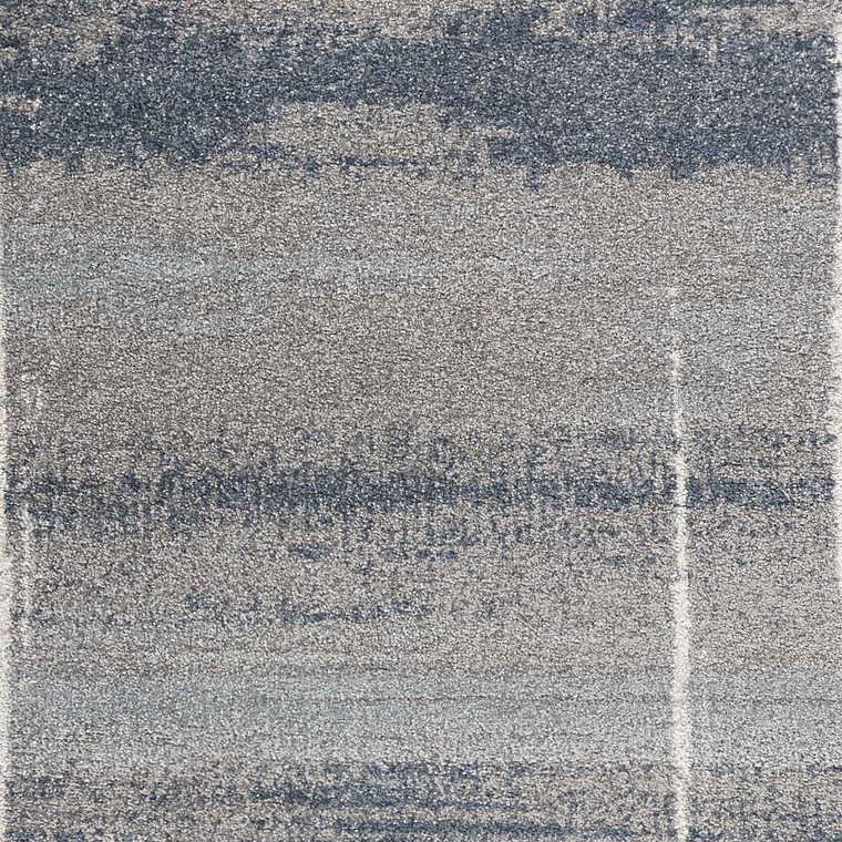 3' X 5' Blue And Gray Abstract Area Rug Polypropylene