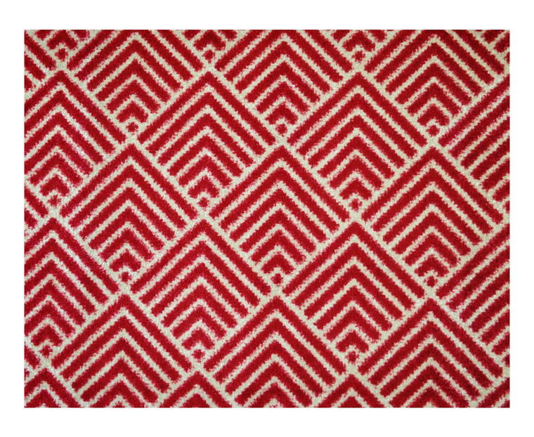 2' x 3' Deep Red and Tan Arrow Geo Washable Floor Mat - 808230093515