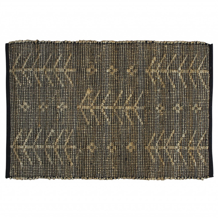 2' X 3' Black Distressed Tribal Scatter Rug - 4512822869629