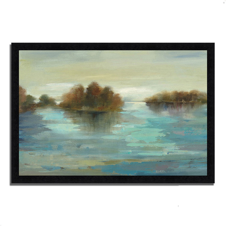 Serenity On The River 15 Black Picture Frame Print Wall Art - 606114242024