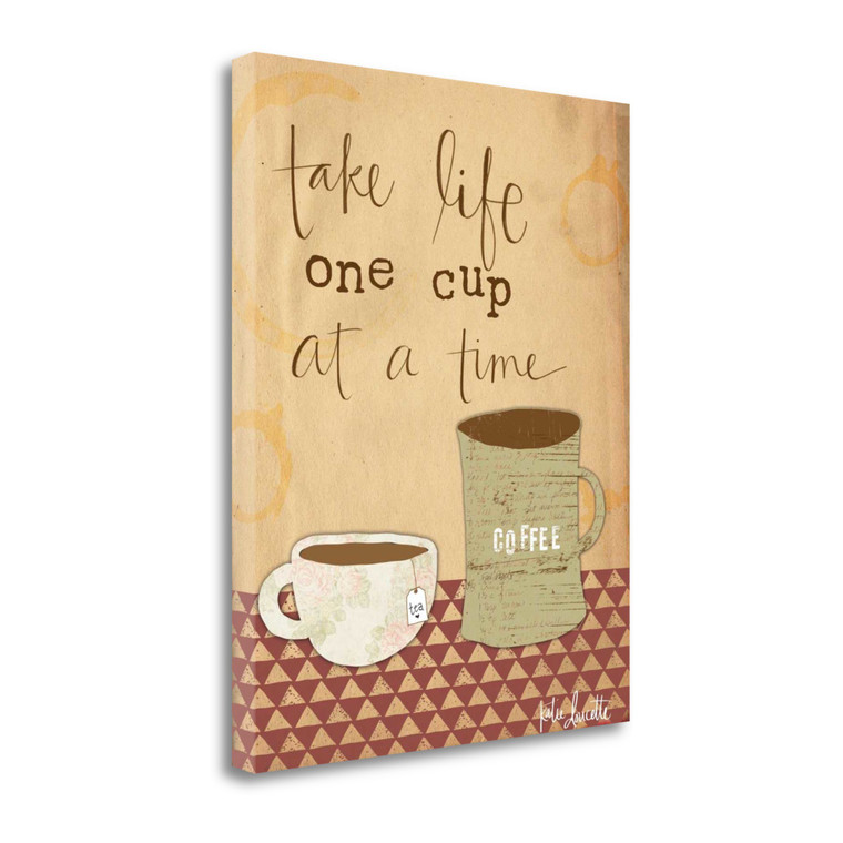 One Cup At A Time 3 Wrapped Canvas Print Living Room Wall Art - 606114379430