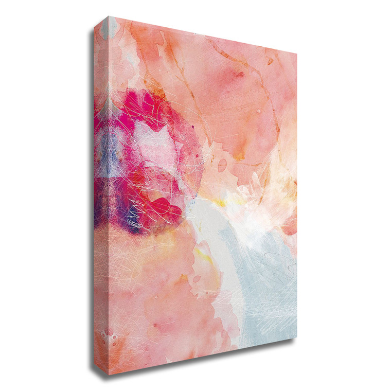 Abstract Turquoise Pink No. 2 Wrapped Canvas Print Wall Art - 606114484684