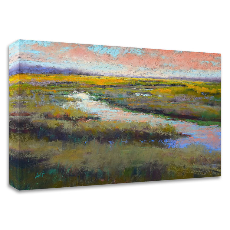 "A Glimmer On The Marsh" Wrapped Canvas Print Wall Art - 606114507314