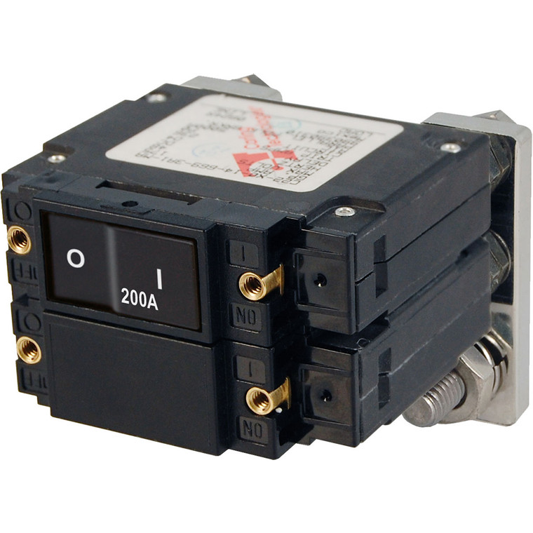 Blue Sea 7476 C - Series Flat Circuit Breaker, Single and Double Pole  -  200 Amp - 632085074760