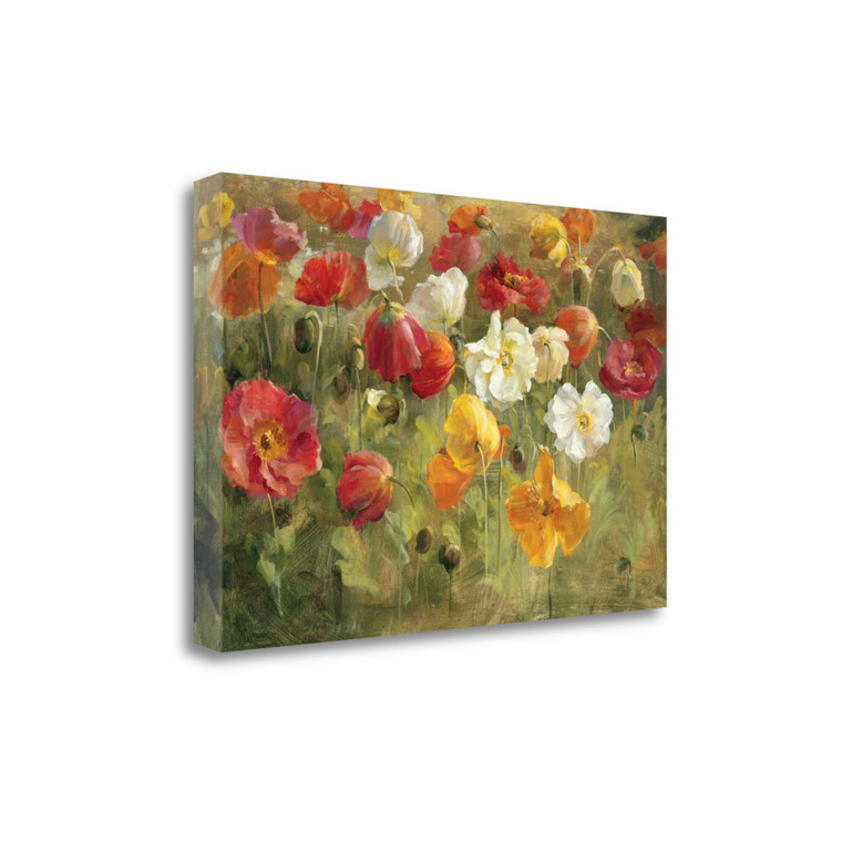 Poppy Field 1 Wrapped Canvas Print Living Room Wall Art - 606114653721