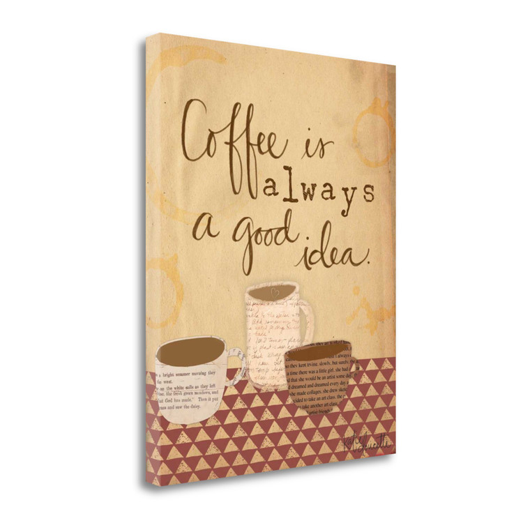 Coffee Is A Good Idea 1 Wrapped Canvas Print Living Room Wall Art - 606114379577