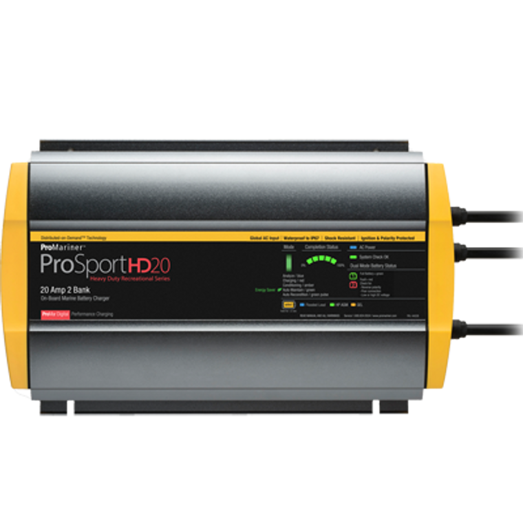 ProMariner ProSportHD 20 Global Gen 4 - 20 Amp - 2 Bank Battery Charger - 031669440289