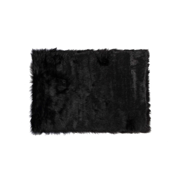 3' X 5' Black Shag Area Rug