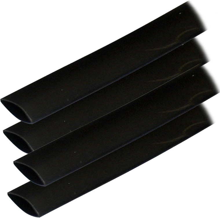 Ancor Adhesive Lined Heat Shrink Tubing (ALT) - 3/4" x 12" - 4-Pack - Black - 091887305661