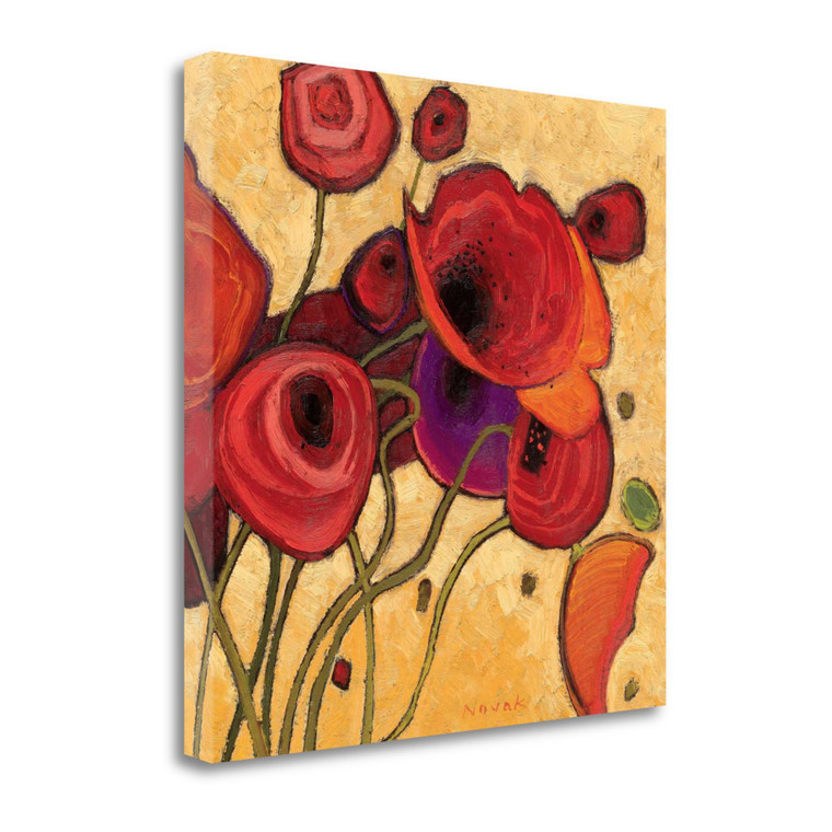 Poppies Wildly II Wrapped Canvas Print Living Room Wall Art - 606114402749