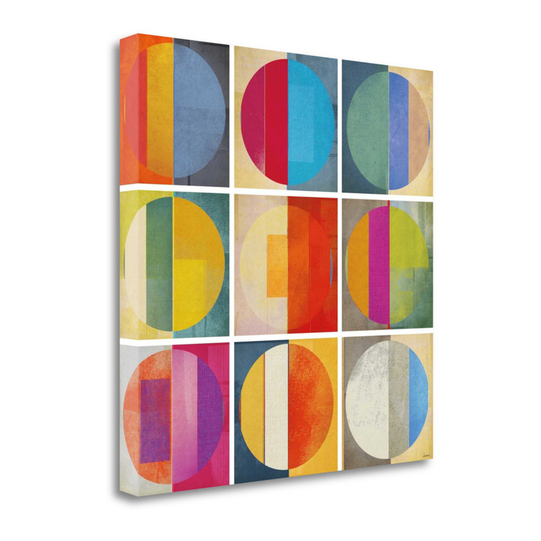 Pattern Tiles I Wrapped Canvas Print Living Room Wall Art - 606114190219