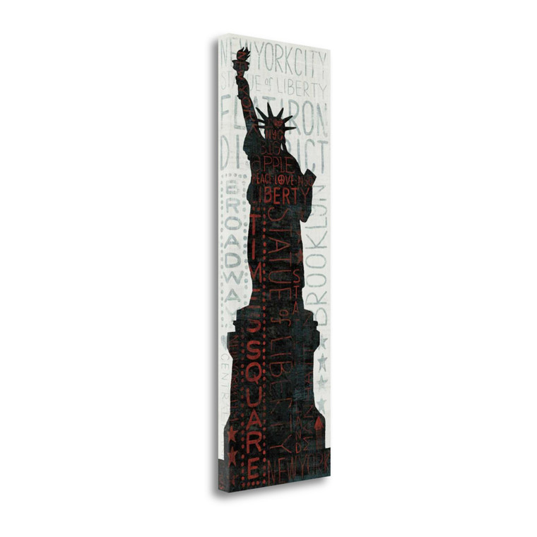 Statue Of Liberty Red 4 Wrapped Canvas Print Living Room Wall Art - 606114658771