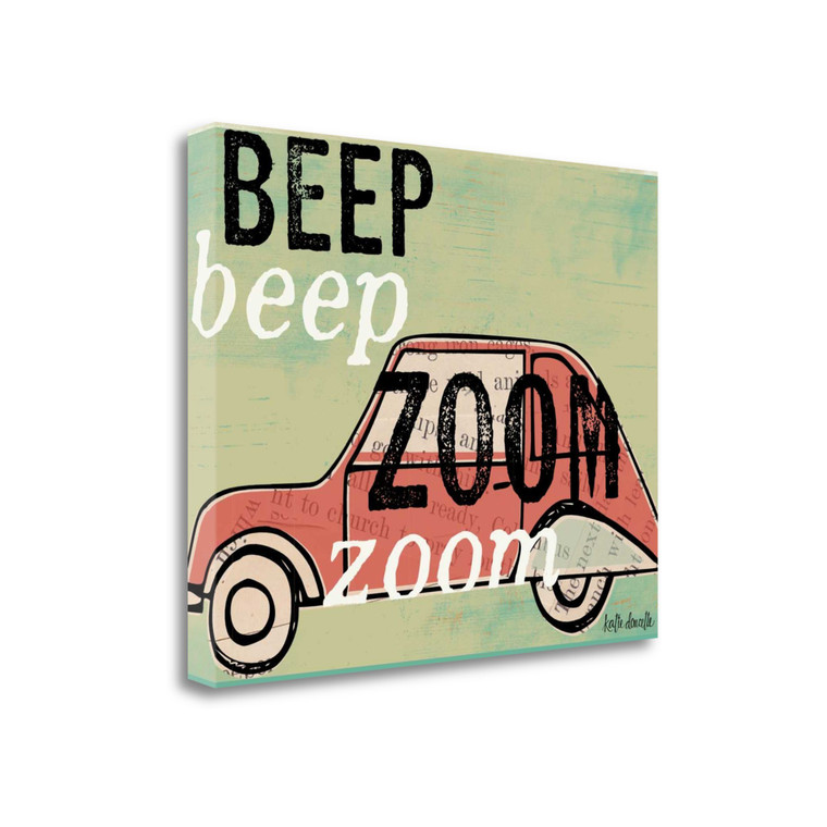 Zoom Zoom 2 Wrapped Canvas Print Living Room Wall Art - 606114375951