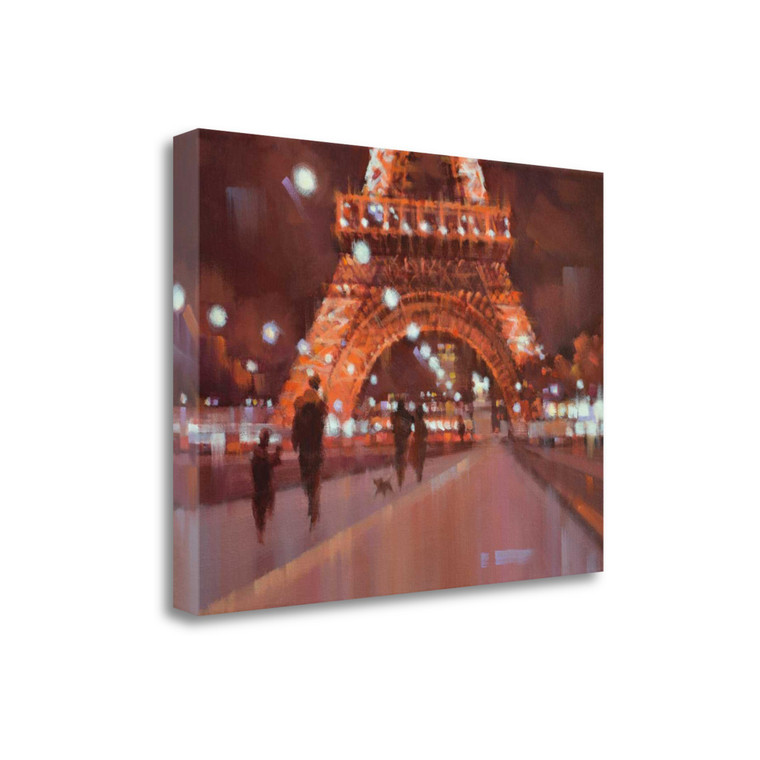 Paris At Night 3 Wrapped Canvas Print Wall Art - 606114315544