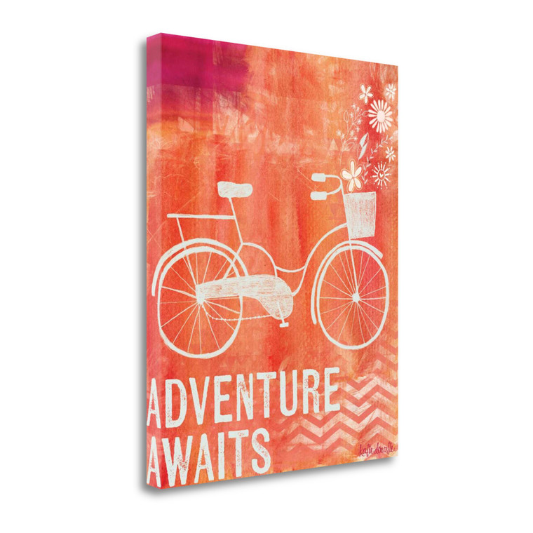 Bicycle Adventure Awaits 2 Wrapped Canvas Print Living Room Wall Art - 606114376231