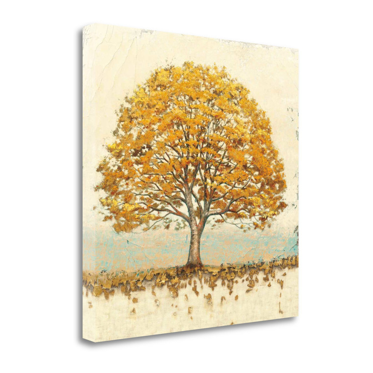 Golden Oak 2 Wrapped Canvas Print Living Room Wall Art - 606114435228