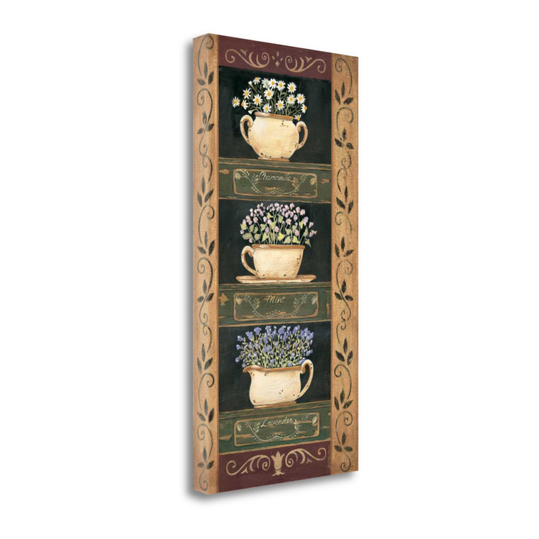 Teacup Herbs II Wrapped Canvas Print Living Room Wall Art - 606114351757