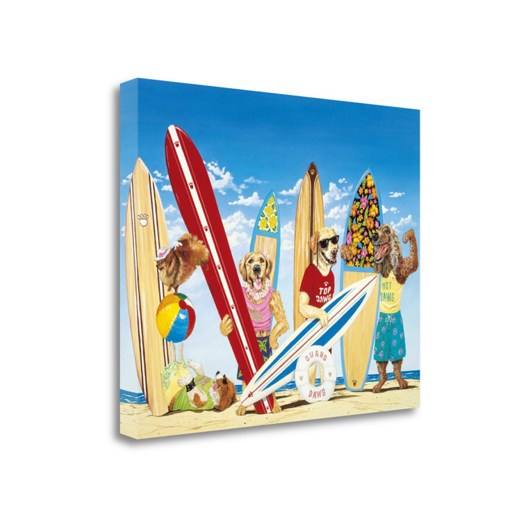 K 9 Surf Club 3 Wrapped Canvas Print Wall Art - 606114331667