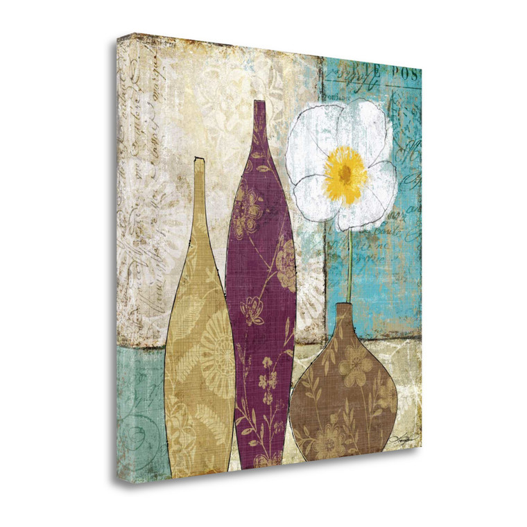 Le Pavot Blanc 3 Wrapped Canvas Print Wall Art - 606114257516