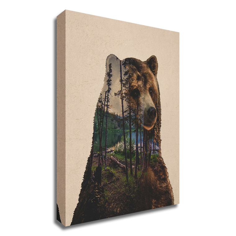 "Bear Lake" Wrapped Canvas Print Wall Art - 606114504061