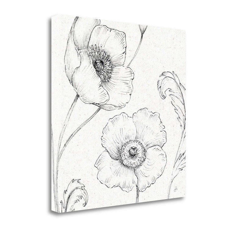 Blossom Sketches I Wrapped Canvas Print Living Room Wall Art - 606114445531