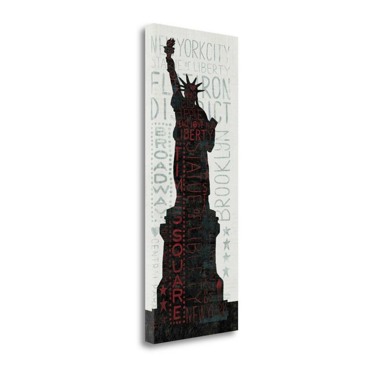 Statue Of Liberty Red 2 Wrapped Canvas Print Living Room Wall Art - 606114413844