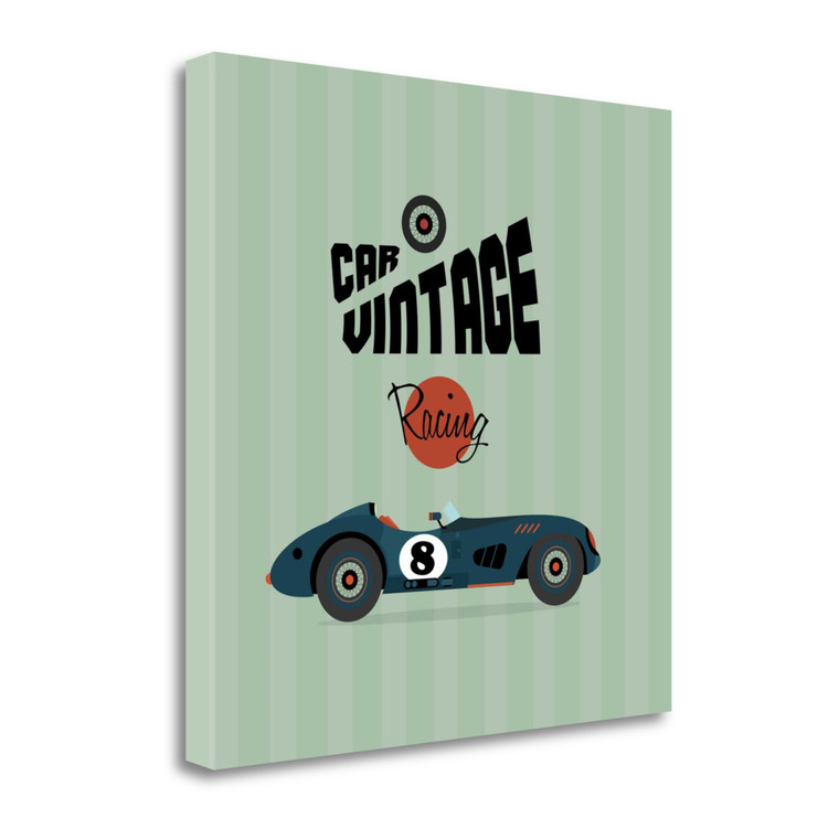 Vintage Racing 1 Wrapped Canvas Print Wall Art - 606114311287