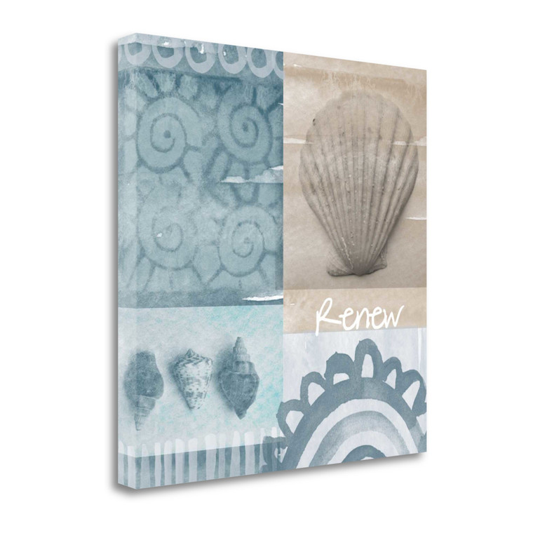 Beach Bath Renew 1 Wrapped Canvas Print Wall Art - 606114387435