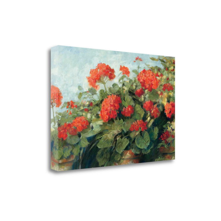 Geranium Wave 4 Wrapped Canvas Print Living Room Wall Art - 606114660972
