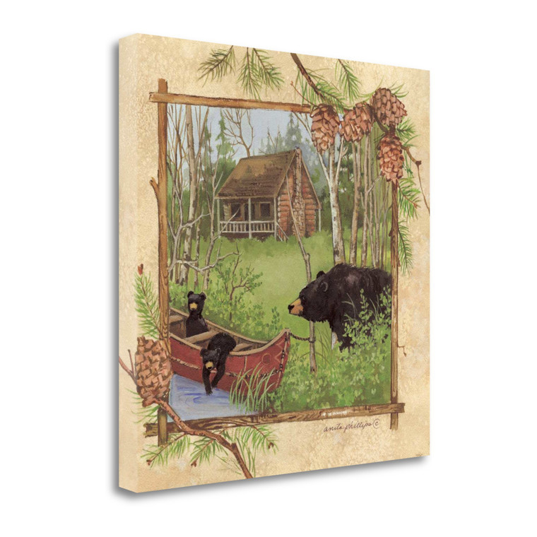 Black Bears I Wrapped Canvas Print Wall Art - 606114335535