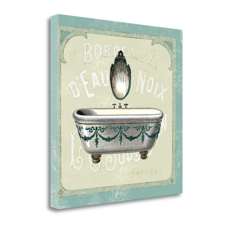Parisian Bath I Wrapped Canvas Print Living Room Wall Art - 606114421146