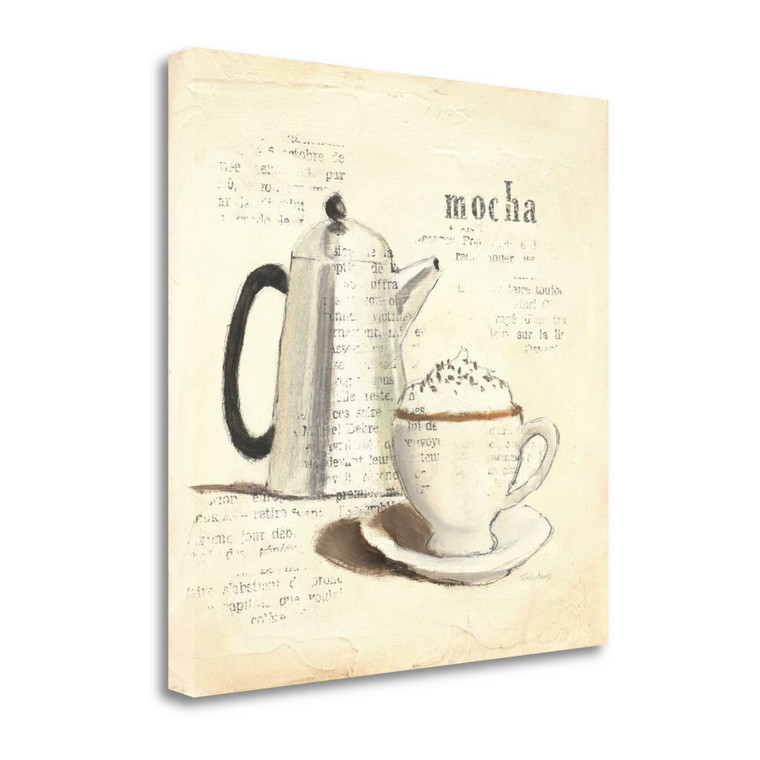Parisian Coffee I Wrapped Canvas Print Living Room Wall Art - 606114418498